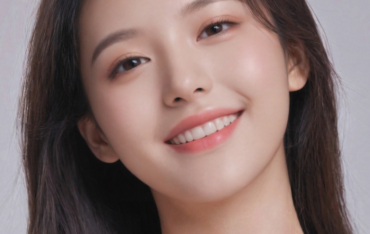 가지런하고 하얀 치아를 드러내며 환하게 웃고 있는 여성의 미소